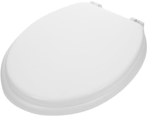 Gatuida Abattant Wc Mousse Souple Coussin De SièGe Rembourré ÉPais Couvercle De Toilette Blanc Facile À Nettoyer Pour Usage Domestique Confortable Et Stable