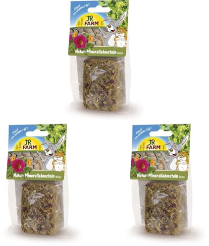 JR FARM Natur-Minerallehmstein Blüte 100 g (Packung mit 3)