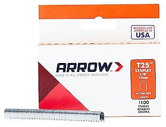 Arrow T25 Staples Box 1100 10mm 3/8-Inch, Silver