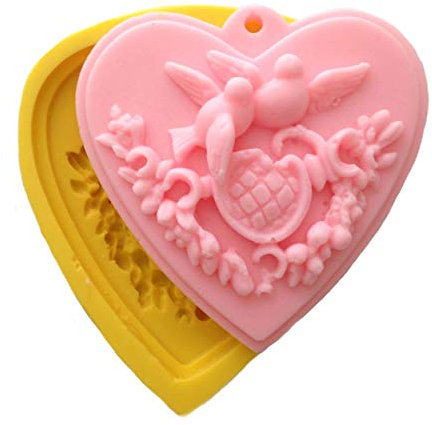 Herz mit Tauben Silikonform