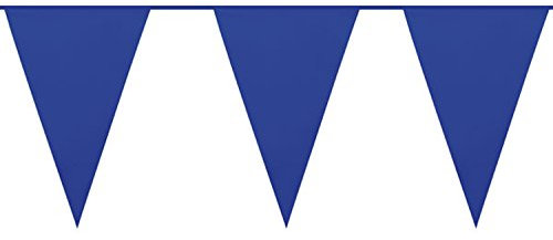 Diamante Crafts 10m / 32 ft Solid Colour Bunting - Flag Banner Pennant Party Decoration Garland (Blue - Solid Colour Banner)