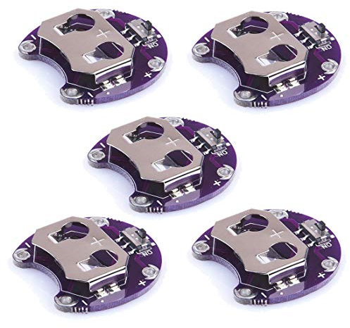 HiLetgo 5PCS Lilypad Coin Cell Battery Holder CR2032 Battery Holder Case Module Arduino