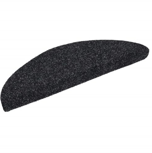 vidaXL 15x Stufenmatte Selbstklebend Treppenmatten Stufenmatten Treppenschutz Treppenmatte Treppenteppich Treppenschoner Nadelvlies 56x17x3cm Schwarz
