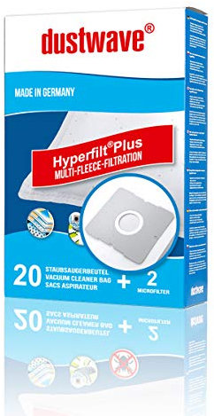 20 Staubsaugerbeutel + 2 Filter passend für KOENIC KVC 3221 A Bodenstaubsauger - Staubbeutel aus mehrlagigem Micro-Vlies von dustwave® kompatibel mit Swirl DD9 / Y101 / Y191 / Y201 / Y50 / Y93 / Y95