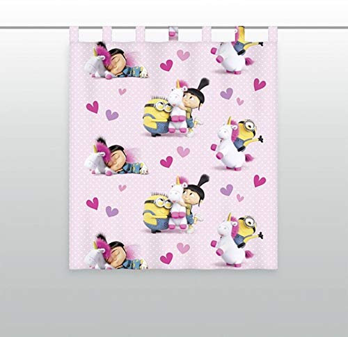 KK SHOPPING Versandhandel Klaus Kolodzie Gardine Vorhang Fertiggardine Minions 140 x 160 cm
