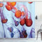 ABAKUHAUS Nautisch Duschvorhang, Quallen im Ozean, Stoffliches Gewebe Badezimmerdekorationsset mit Haken, 175 x 220 cm, Pale Blue Rust