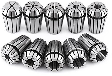 Federspannzangen-Set Stahl Hohe Präzision ER20 Federzangen-Set für CNC-Arbeitshaltung, Gravurmaschine und Fräsdrehmaschine Werkzeug 10 Stück