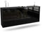 Dekati Sideboard Chemnitz hängend (180x77x35cm) Korpus anthrazit matt - Front Hochglanz Schwarz - Push to Open - Leichtlaufschienen