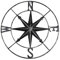 YiYa Distressed Metall kompass Wanddekoration Nautische Dekoration Schlafzimmer Wohnzimmer Garten Büro Wandbehang Strand Thema Home Dekoration (Schwarz)