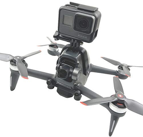 MotuTech Upper 1/4 Extension Camera Mount for DJI FPV Drone, Compatible with GoPro Hero 9/8/7/6/5/4/3, Osmo Action, Insta 360 and More, Rotatable, Vehicle Mount, Drone Accessory