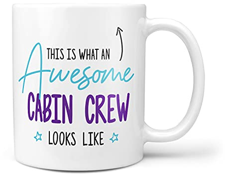 TeHe Gifts This is What an Awesome Cabin Crew Looks Like Gift Idea Birthday 10oz Ceramic Mug
