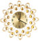 Jenngaoo Wanduhr Europäischer Stil Kristall Diamant Blumenuhr Batteriebetriebene Geräuschlose Premium Wanddekoration für Zuhause Wohnzimmer Schlafzimmer Büro (Gold)