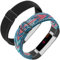 Verstellbare, elastische Nylonbänder, kompatibel mit Fitbit Alta und Alta HR Fitness-Tracker, 2 Stück, geflochtenes, Uhrenarmband, Sport-Ersatzband für Damen und Herren (Smaragdpfeil/Köperschwarz)