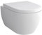 Alpenberger Hänge WC Spülrandlos Toilette | Keramik Wand WC Toilettendeckel mit Absenkautomatik | Gäste WC Toilettenschüssel | Kloschüssel Passend Geberit (6200)