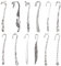 SUNNYCLUE 12 Stile Haken Lesezeichen Zubehör Metall Lesezeichen Haarnadel Streifen Haken Vintage Lesezeichen Clip Zum Basteln von Schmuckherstellung Charms Zubehör Zubehör Silbern