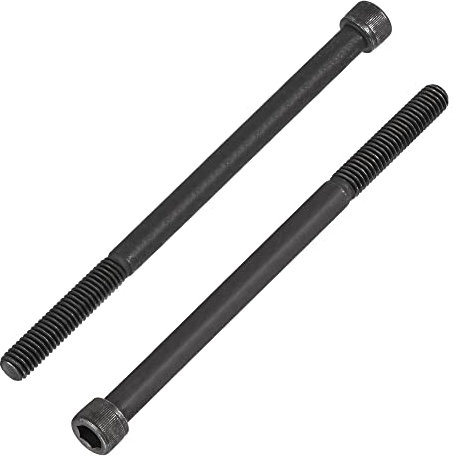 sourcing map 3/8-16x6 Hexagonal Douille Tête Capuchon Vis Boulons 12,9 Grade Alliage Acier 2pcs