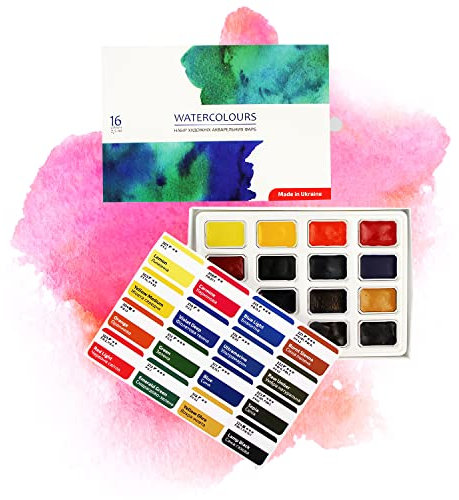 7 Artists Aquarellfarben Aquarellfarben Set 16 | Aquarellfarben Kasten | Aquarellkasten für Künstler | Aquarellfarben Flüssig | Watercolor Aquarelle | Watercolor Paint