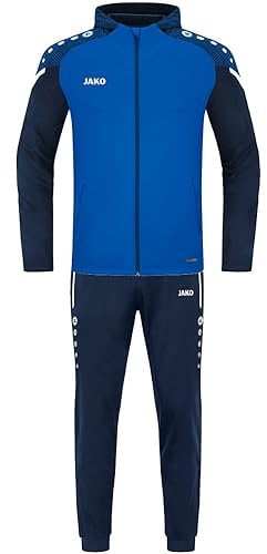 JAKO Herren Trainingsanzug Polyester Performance mit Kapuze, Royal/Marine, 4XL
