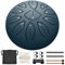 LEKATO Steel Tongue Drum, 6 Zoll 11 Tone C Zungentrommel Schlagzeug, Steel Pan Töne Schlaginstrument Hand Pan Drum für Meditation Yoga Klangheilung, Navy blau