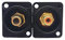 2 pièces connecteurs RCA femelle RCA montage sur panneau connecteur de prise de châssis 86 panneaux plaqué or noir/argent connecteur vidéo prise femelle rouge noyau noir (noir)