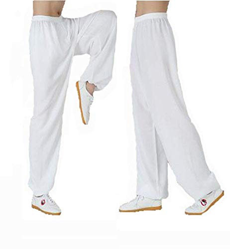 SENNIAN Ropa De Tai Chi, Pantalones De Tai Chi para Mujer Y Hombre, Cáñamo De Bambú, Ropa De Wu Shu Kung Fu, Equipo De Yoga Suave, Cómodo Y Transpirable, Uniforme De Artes Marciales Zen TR