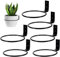 SnyBoo 6 soportes de hierro para macetas de 18 cm, soporte de pared plegable, anillos negros para decoración del hogar y el jardín