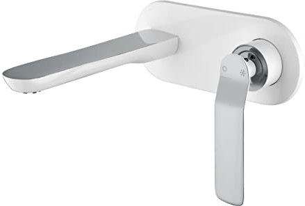 PAINI FRANCE ROBINETTERIE Mitigeur lavabo encastre mural ADDICT Blanc - Robinetterie salle de bain