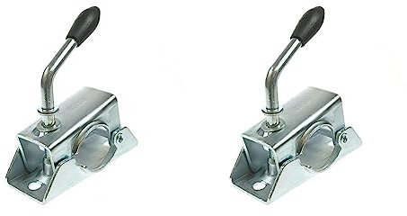 Maypole 424 48mm Split Clamp -silver/Black (Pack of 2)