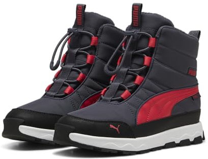 PUMA Evolve Boot PURETEX JR Sneaker, Galactic Gray-Tart Cherry Black, 3 UK