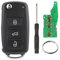 Für Volkswagen MK6 VW Golf Polo Tiguan Passat Touareg Seat Skoda Schlüssel mit 48 Chip Mit Schraubendreher und Schlüsselring FCID 5K0837202AD 433MHZ vw Schlüssel