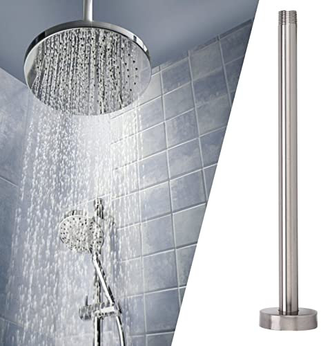 Topyond 20-mm-NPT-Duscharm, 12-Zoll-Wandmontage-Verlängerungsarm Für Badezimmer-Duschkopf, Leicht zu Reinigende Badezimmer, Duschen, Hotels Usw.(Sliver)