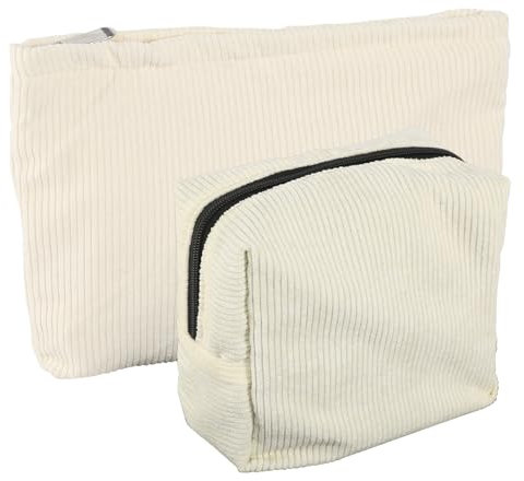 Cord Kosmetiktasche, 2 Stück Kosmetiktasche Damen Kleine Make up Tasche, Reise Kosmetiktaschen mit Metall Reißverschluss Reise-Kulturbeutel Reise Makeup Tasche für Mädchen Damen
