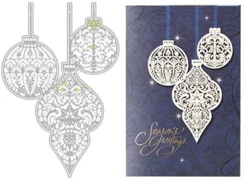 Weihnachtskugel-Metallstanzformen DIY-Bastelarbeiten Karten Stanzformen dekorative Prägepapier-Stanzformen für die Herstellung von Scrapbooking-Karten