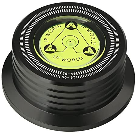 Wanjorlay Aluminium-Vinyl-Schallplattengewicht HiFi 50 Hz LP-Plattenstabilisator Plattenteller Vinyl-Aluminiumlegierungs-Gewichtsklemme Schwarz
