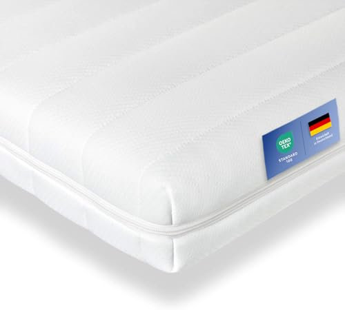 Träumegut24-10cm Ergonomische Kaltschaum Matratzenauflage Matratzentopper Matratzenschoner Topper - Härtegrad H2 / H3 (H2, 100x200)