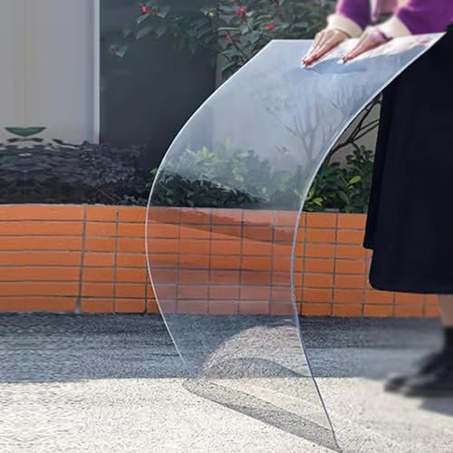 Sh000ad Transparente Polycarbonatplatten Dachplatten,1,5mm Dicke Isolierte Gewächshausplatte,Tageslichtplatten,Stoßfestes PC Endurance Board,Carports Vordächer Ersatzplatten (182cm x 2,5m)