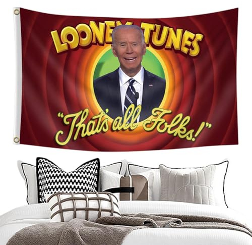 Raxove Biden Witzige Flaggen, Lustige Biden Flaggen | Zimmer Deko Flaggen | That's All Fulks Banner, 9,1 x 1,5 m Banner, Outdoor Gedruckte Flaggen für Dekoration