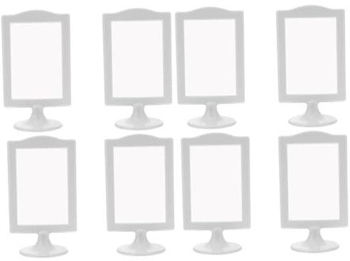 Amosfun 8 Stk Bilderrahmen Tischnummernrahmen 4x6 tischläufer weihnachten rolf zuckowski weihnachten Chip-Präsentationsständer Monitorständer Stehender Fotorahmen Tischfotorahmen Plastik