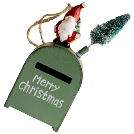 Cabilock Caja De 2 Piezas buzón de Navidad Ornamento del buzón Adornos navideños rústicos Adornos navideños Baratos Colgantes navideños decoración Adornos para arboles de Navidad Resina