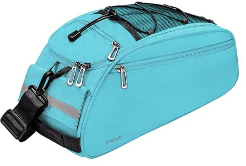 MOSISO Fahrradtasche Gepäckträgertasche,Wasserdichter Fahrrad Koffer Rücksitztasche Radfahren Fahrradträger Rücksitz Gepäckaufbewahrung Sattel Umhängetasche, Himmelblau