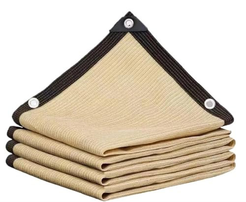 Cubierta para piscina, jardín, balcón, sombra para plantas, exteriores, patio, coche, piscina, tela de sombra beige, 2 x 6 m, impermeable y resistente a los rayos UV, ideal para protección de piscina