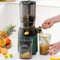 Large Feed Chute 13cm Masticating Juicer, Self Feeding Cold Press Juicer with 200W Motor, 160nm Slow Juicer Machines，Juice Extractor for Whole Fruits & Vegetables,Easy to Clean,Green
