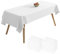 Lot de 10 rouleaux de nappes en papier blanc jetables, 137 x 274 cm, nappe d'anniversaire en plastique jetable, nappe imperméable, nappe blanche pour fêtes, mariages, pique-niques, anniversaires
