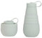 GBNYTT Bouteille d'eau 500 ml de grande capacité pliable en silicone résistant aux hautes températures Bouteille de sport de plein air Bouteille de voyage Portable Tasse (02)