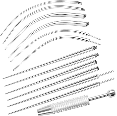 Simsky Piercing Nadel Set 16G 18G 20G - Surgical Steel Threadless Insertion Tool for Tragus, Helix & Nase Piercing Wechselhilfe