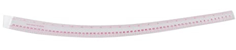 OEBUAFI Clothing Measuring Ruler, Transparent Multifunctional Elbow Ruler with Built in Scale and Cutting Line, for Sewing Machine Painting Cutting Board Design School Office Home Use