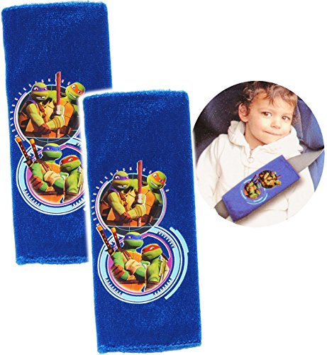 alles-meine.de GmbH 2 TLG. Set Gurtschoner/Gurtpolster - Ninja Turtles - Gurtschutz - für Sicherheitsgurt als Gurt Polster - für Auto/Kindersitz - Schoner Autositz - Ki..