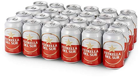 Estrella del Sur Cerveza, Pack de 24 Latas 33cl Cerveza Lager, Tradicional de Sevilla, en Lata, Original con Ingredientes de Calidad