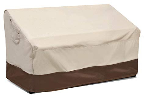 Vailge Sofabezug für 2-Sitzer, strapazierfähig, 100 % wasserdicht, für den Außenbereich, Bezug für tiefe Sofas, große Gartenmöbelabdeckung mit Belüftungsöffnungen