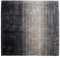 Teppich Viskose Gradient grau-schwarz 200x200 cm Modernes Design Ercis